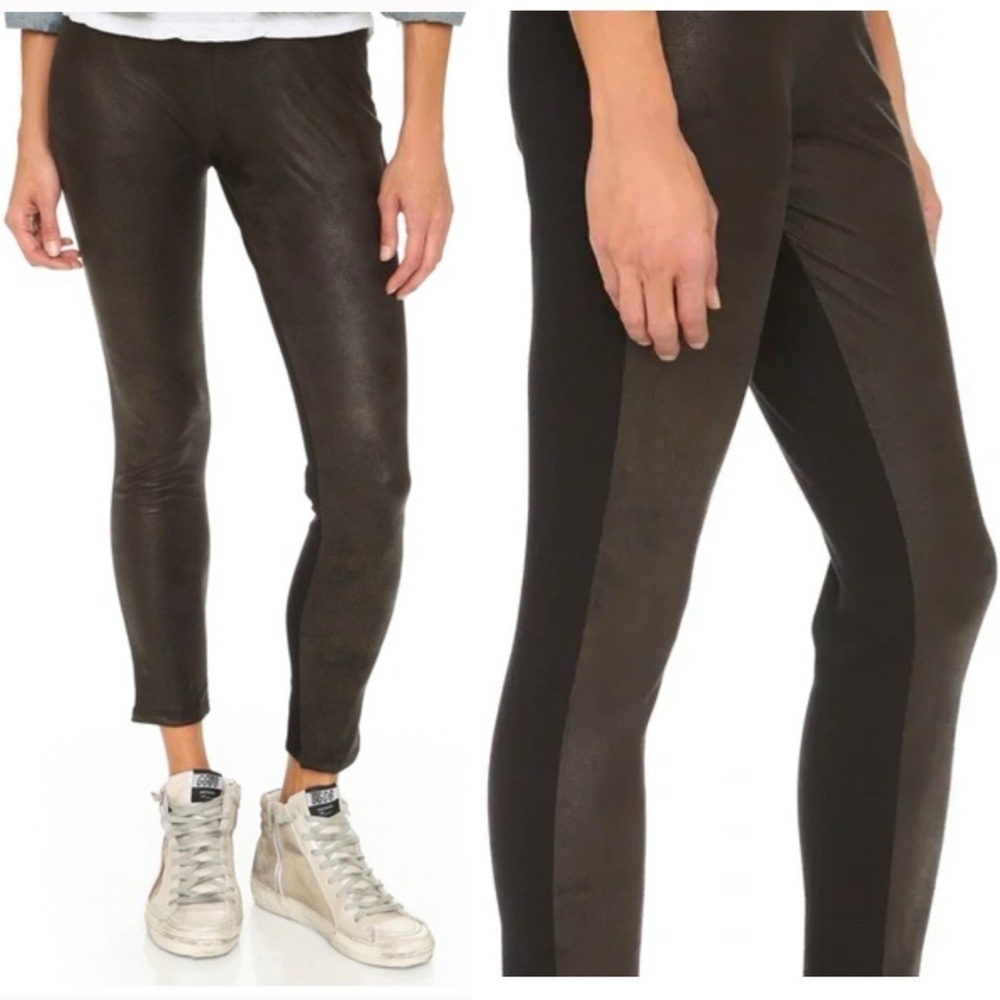 Monrow front panel shimmer leggings size small